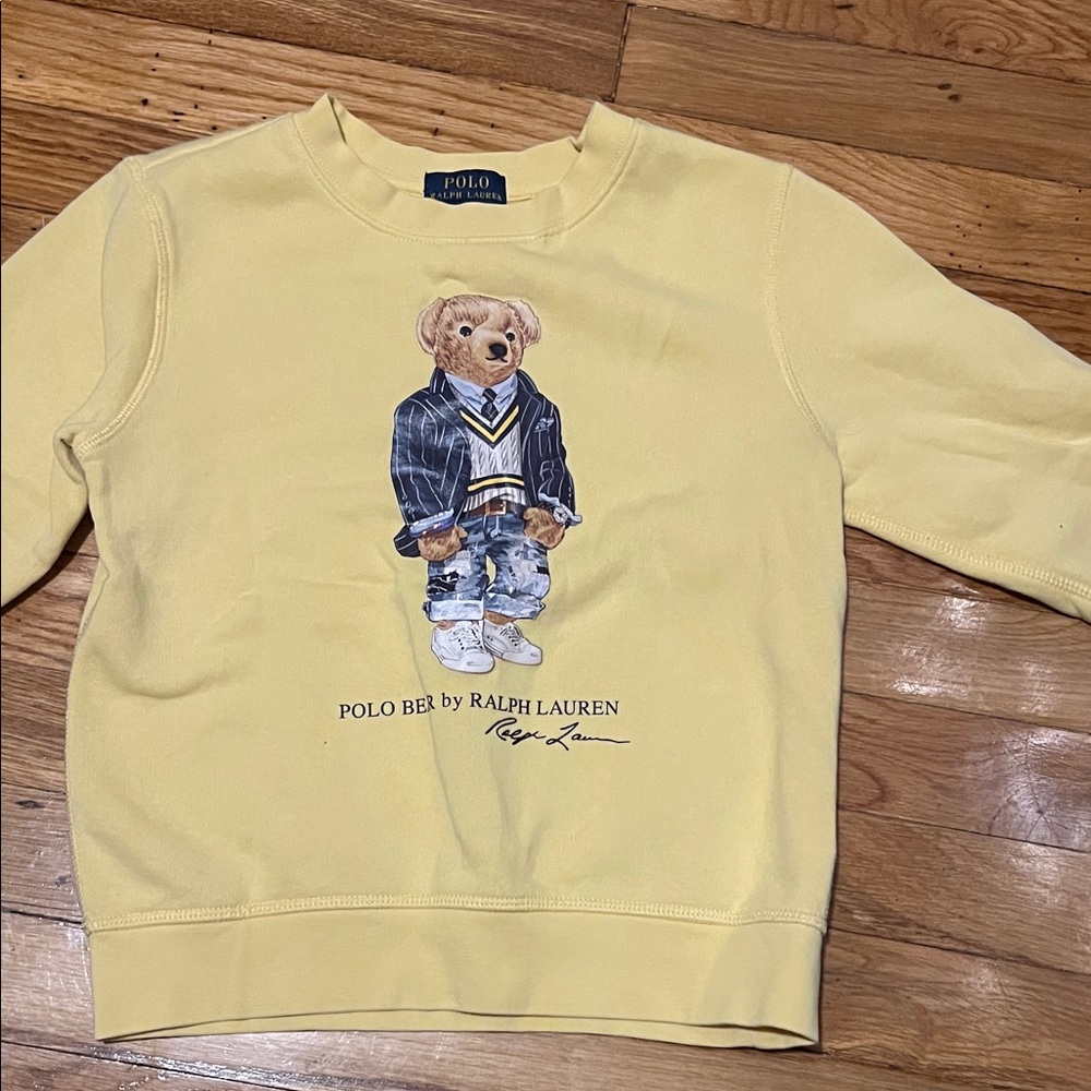 Ralph Lauren Yellow Polo Bear Crewneck